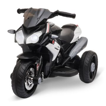 Homcom Kids 6v Battery Steel Enforced Motorcycle Ride On Trike Black