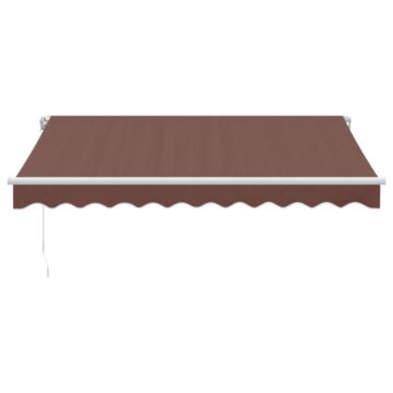 Vidaxl Manual Retractable Awning Brown 300x250 Cm