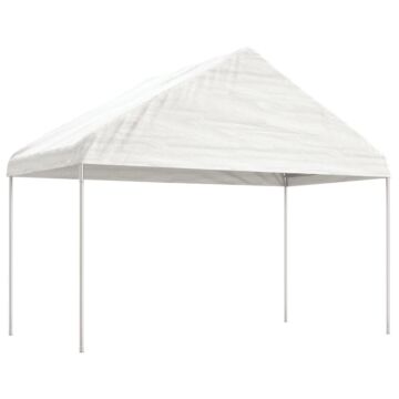 Vidaxl Gazebo With Roof White 6.69x4.08x3.22 M Polyethylene