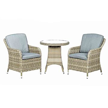 Wentworth 2 Seater Round Imperial Bistro Set 
70cm Round Table With 2 Imperial Chairs Including Cushions
