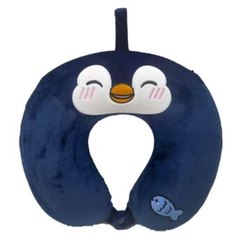 Relaxeazzz Plush Memory Foam Travel Pillow - Nico The Penguin Adoramals