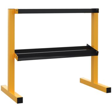 Sportnow Dumbbell Rack Stand, 2-tier Weight Storage Organizer, Stable Dumbbell Holder For Home Gym