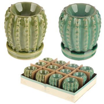 Mini Ceramic Oil Burner - Cactus