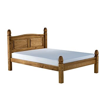 Corona Low End Double Bed Pine