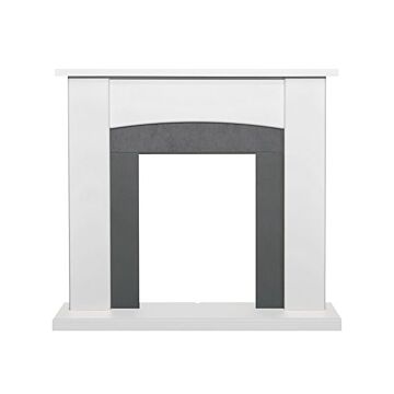 Adam Holden Fireplace In Pure White & Grey/white, 39 Inch