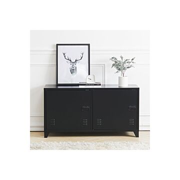 Industrial Style Metal File Cabinet With 2 Doors Tv Stand Storage Cabinet