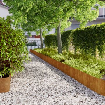 Vidaxl Lawn Edgings 30 Pcs 25x103 Cm Flexible Corten Steel