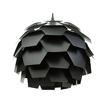 Pendant Lamp Black Plastic Pine Cone Shade Hanging Lamp Beliani