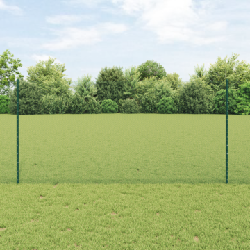Vidaxl Fence Posts 11 Pcs U-channel Green 120 Cm Steel, Vidaxl Hexagon Fence Green 1.2x100 M Steel