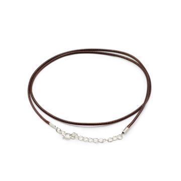 Waxed Pendant Cord - 2mm X 55cm - Assorted - Dark Brown 112