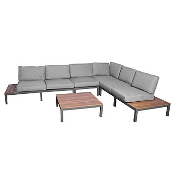 Aspen 6 Seat Modular Set
 1 Coffee Table, 2x End Pieces, 1x Corner Piece, 3x Middle Chairs