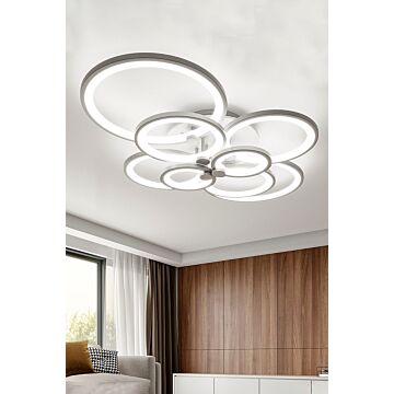 Modern Circular Led Semi Flush Ceiling Light