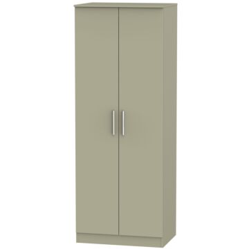 Contrast Tall Plain Wardrobe In Mushroom Matt