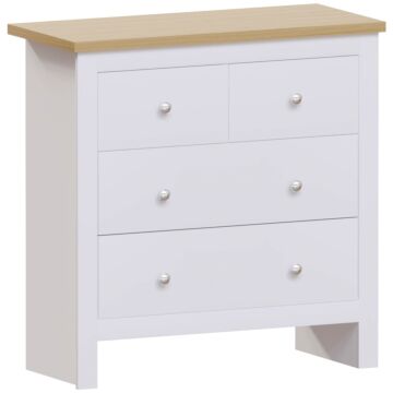 Vida Designs Arlington 2+2 Drawer Chest, White