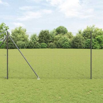 Vidaxl Fence Posts With Spike 26 Pcs Ø32 Mm 170 Cm Galvanised Steel