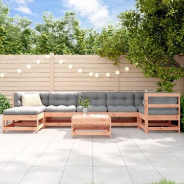 Vidaxl 8 Piece Garden Lounge Set Solid Wood Douglas