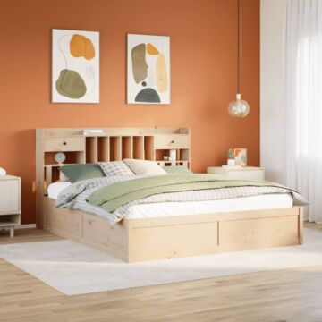 Vidaxl Bed Frame Without Mattress 200x200 Cm Solid Wood Pine