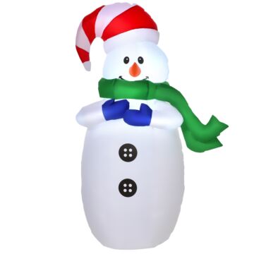 Homcom Inflatable Christmas Snowman 120 Cm W/led Lights