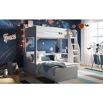 Flair Cosmic L Shaped Bunk Bed White