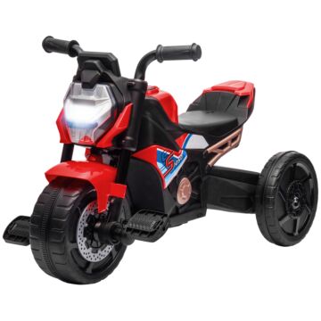 Aiyaplay Motorcycle Design 3 In 1 Toddler Trike, Sliding Car, Balance Bike With Headlight, Music, Horn, Red