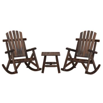 Vidaxl 3 Piece Garden Lounge Set Solid Wood Spruce