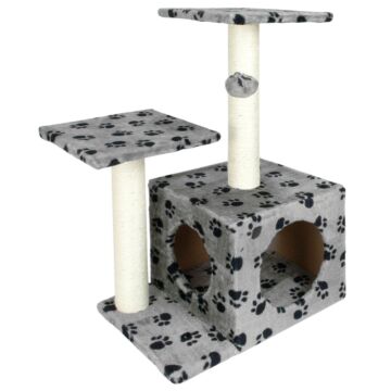 Podium Style Cat Tree- Grey