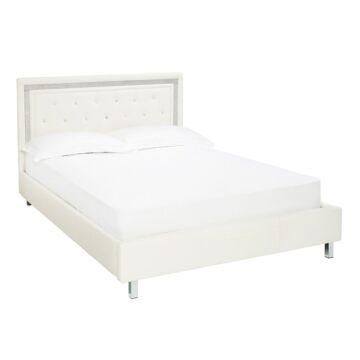 Crystalle 4.6ft Double Bed White