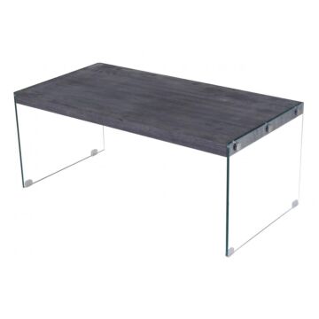 Titan Coffee Table With Glass Sides Black Walnut