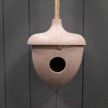 Earthy Nut Husks Hanging Acorn Birdhouse (18.7cm)