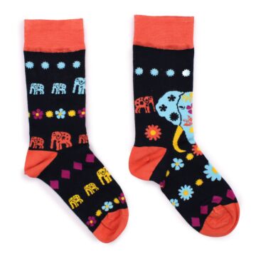 Hop Hare Bamboo Socks S/m - Cosmic Elephant