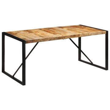 Vidaxl Dining Table 175x90x76 Cm Solid Rough Wood Mango