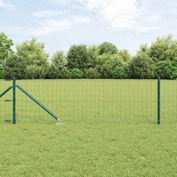 Vidaxl Euro Fence With 13 Spike Posts 0.6x50 M Galvanised Steel Green
