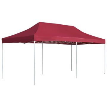 Vidaxl Professional Folding Party Tent Aluminium 6x3 M Wine Red