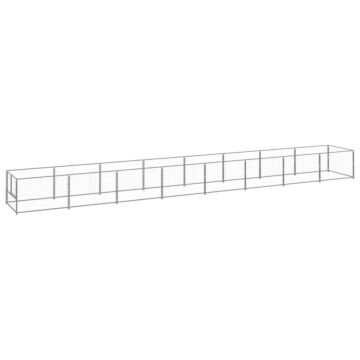 Vidaxl Dog Kennel Silver 8 M² Steel