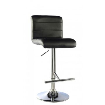 Molly Bar Stool Pu Chrome & Black (2s)