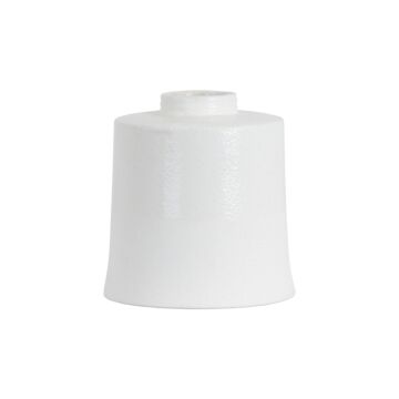 White With Grey Detail Large Cylindrical Ceramic Vase