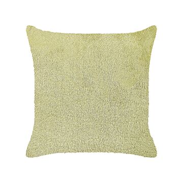 Decorative Cushion Green Polyester 45 X 45 Cm Boho Design Decor Accessories Beliani
