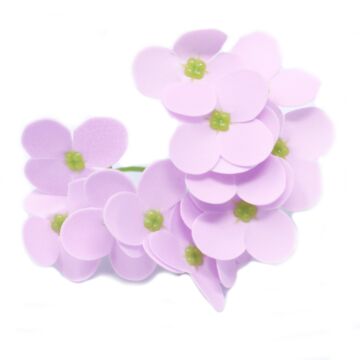 Craft Soap Flowers - Hyacinth Bean - Lavender - Pack Of 10