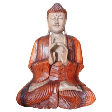 Hand Carved Buddha Statue (two Hands) - 60cm