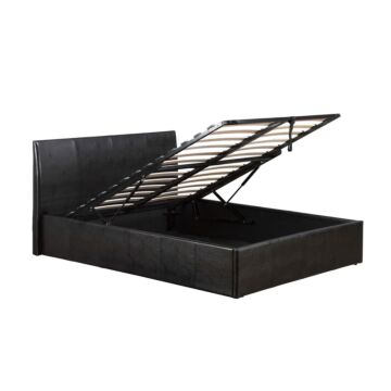 Fusion Storage Pu Double Bed Black