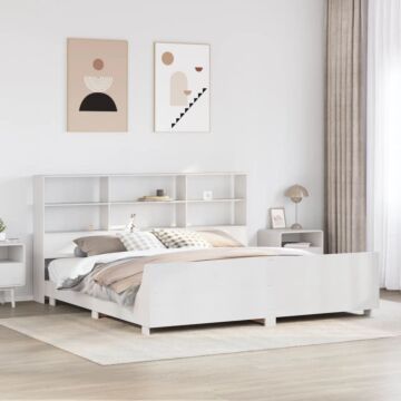 Vidaxl Bed Frame Without Mattress White 180x200 Cm Super King Solid Wood Pine