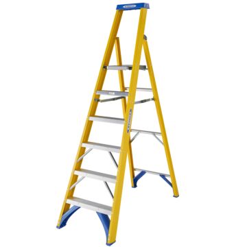 Fibreglass Platform Stepladder 6 Tread - 7170618