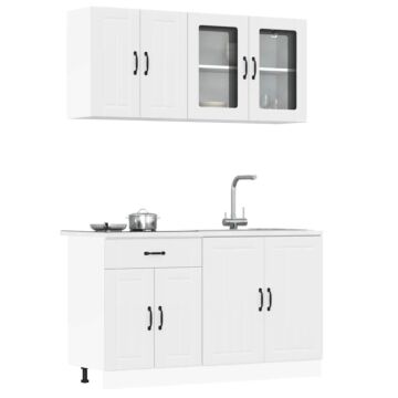 Vidaxl 4 Piece Kitchen Cabinet Set Kalmar White Engineered Wood