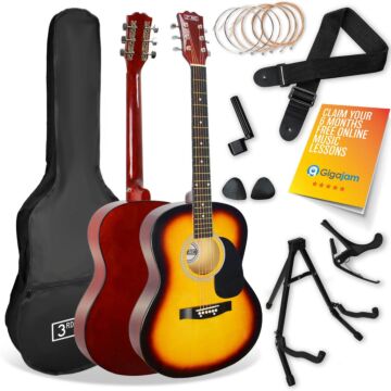 3rd Avenue Full Size Acoustic Guitar Premium Pack