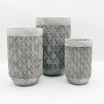 40/50/60cm Set 3 Cement Pots