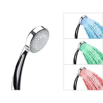 Shower Head Silver Synthetic Led Light Temperature Indicator Modern Beliani
