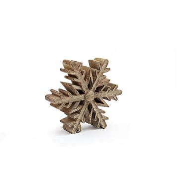 Wooden Snowflake Decoration Small