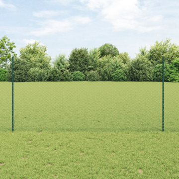 Vidaxl Fence Posts 11 Pcs U-channel Green 120 Cm Steel, Vidaxl Hexagon Fence Green 1.2x100 M Steel