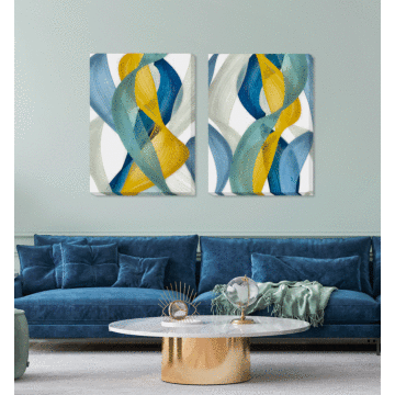 Vertical Bands Ii By Alonzo Saunders - Canvas Print