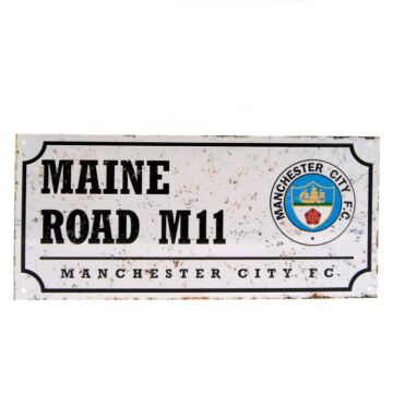 Manchester City Fc Retro Street Sign